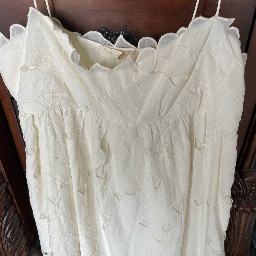 Ulla Johnson Marina Empire Cami Midi Dress in Chalk